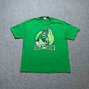 DC Comics Green Lantern T Shirt XL Green Graphic Tee Superhero Hal Jordan Y2K